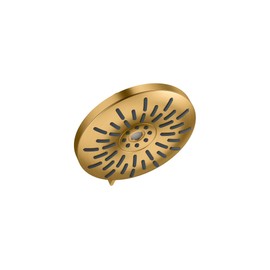 Bellerose 3-Spray Patterns 1.75 GPM 8 in. Wall Mount Fixed Shower Head in Vibrant Brushed Moderne Brass