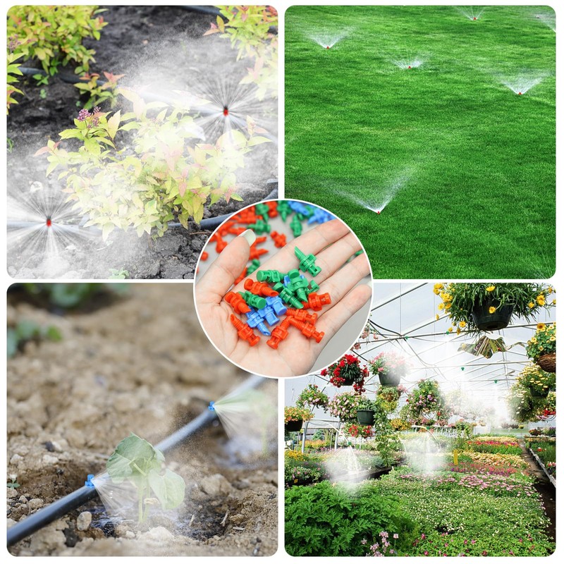 150Pcs Drip Irrigation Emitters, Micro Sprinkler Heads Misting Sprinkler Refraction