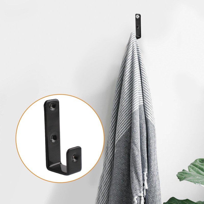 MOROBOR 2pcs PVC Coated Bed Ladder Hooks Black Iron Bunk