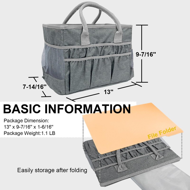 Cupohus Water-Resistant Art Organizer Tote Bag - Craft Storage Bag
