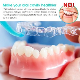 TIESOME 6Pcs Invisible Tooth Aligner Removal Tool, Removal Aligner Tool Kits Chewies and Removal Aligner Tooth Hook Oral Corrector Retainer for Invisible Braces Tooth Oral Care (Transparent Heart)