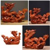 Baluue Creative Chinese Dragon Ornament Wooden Dragon Statue Decor for
