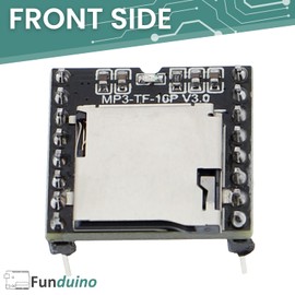 Funduino Mini MP3 Player MP3-TF-16P V3.0 DFPlayer Compatible with Arduino! (Pack of 1)