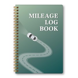 Auto Mileage & Expense Notebook 1260 entries for Personal or Business, Vehicle Maintenance Log Book Track Odometer for Business Driving or Rideshare, 5.9"x 8.6" Green