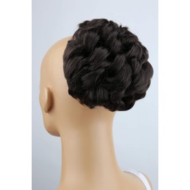Prettyshop Hairpiece scrunchy hair piece bun/tress with hair tie rubber, hair styles, up-dos, in various colours