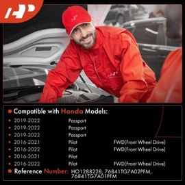 A-Premium Windshield Washer Reservoir Tank Assembly Compatible with Honda Pilot 2016-2022, Passport 2019-2022 - with Cap & Washer Pump & Hose