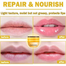3 Unidades De Bálsamo Labial De Abeja, Tarro De Miel, Miel, Fresa Y Manzana. Mascarilla Labial Nocturna Hidratante Y Sedosa. Productos Para El Cuidado De Los Labios Durante La Noche(Miel + F