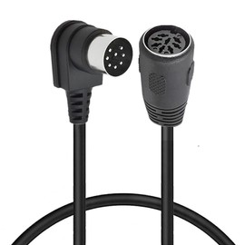 HUHANGGod DIN MIDI 8 Pin Cable, 8 Pin Din Extension Cable Adapter, 8 Pin DIN Male 90Degree to Female Cord Audio Socket for B&O System and PowerLink MK2 Devices (0.5 Meter)
