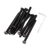 binifiMux 12pcs Black 1/4-20 x 1 1-1/4" 1-1/2" 2" 2-1/2"