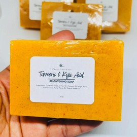 JAYSUING 3PCS Lemon Turmeric KojicAcid Soap, Turmeric & Kojic Acid  Soap, Kojic Acid Soap, Soap Body CareBody Wash Lemon Flawless Organic - Specification: 2 bars of soap