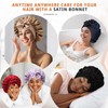 GUGUGO Silk Bonnet for Sleeping, Silk Bonnet, Adjustable Silk Cap,
