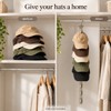 Wardrobe Hat Rack Hanging Rope Hat Storage Clips Hat Organizer
