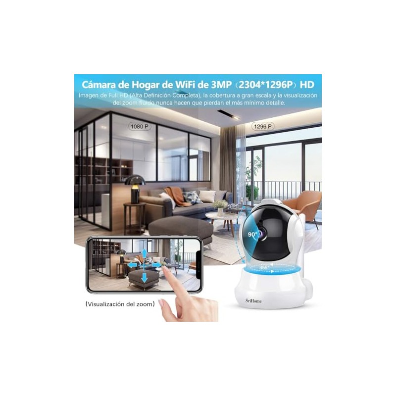 Camaras de Seguridad 3MP Wifi Inalambricas Rotating IP Cámaras Tipo