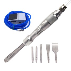 Pneumatic Chisel Scrapers Micro Needle Scaler 5 Chisels, With Foot Switch