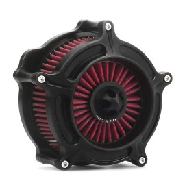 Turbine Style High Flow Air Cleaner Intake System for Harley Sportster, Dyna, Softail & TouringSpecification: D-For M8 Touring/Softail 2018-UP, Model Number: SM-BG957, Color: Red
