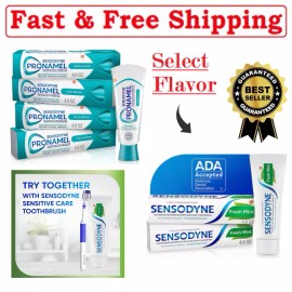 Sensodyne Pronamel Fresh Breath Enamel Toothpaste & Fresh Mint Cavity Toothpaste - Fresh Mint, 4 Oz, 2 Pack