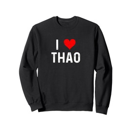 I Love Thao - Heart - Distressed Sweatshirt