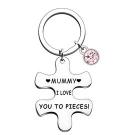 SDOFY Mummy I Love You to Pieces Keyring Gifts for Mum from Daughter Best Mummy Birthday Gifts MothersDay Christmas