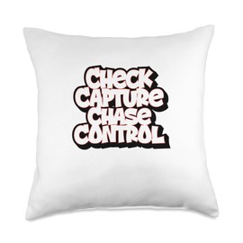 Chess Guru Check Capture Chase Control Throw Pillow