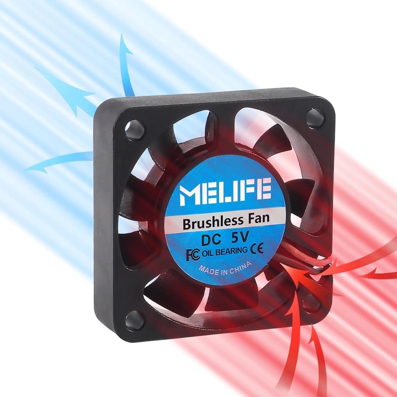 6Pcs 40mm x10mm DC 5V USB Brushless Cooling Fan, Dual