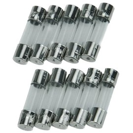 10A Delon Technology - Glass fuses, Fast-Blow, 10 Pack, 5x20mm / 0.2 x 0.78 Inch, 250V, F10AL250V