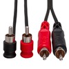 HOSA CRA-202R Dual RCA to Dual Right-angle RCA Stereo Interconnect,