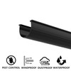 Garage Door Bottom Weather Seal T-Ends 20' Long, Black Strip