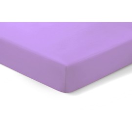 Amigozone Extra Deep 16"(40cm) Non Iron Percale Pollycotton Fitted Sheets (Super King, Lilac)