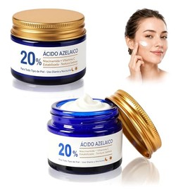 Ácido Azelaico- Suero Facial al 20%, Crema Hidratante Facial, Calma La Piel, Elimina El Acné,Reduce Rojeces e Imperfecciones, Rejuvenece la Piel