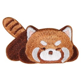 Super Cute Cartoon Red Panda Embroidery Patch, Self-Adhesive Small Raccoon Patch Stickers, Sewing Free Embroidery Cloth Stickers for Clothes, Pants and Bags, Hole Repair for Down Jacket (7)