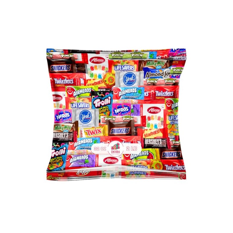Assorted Candy & Chocolate Variety Pack - Individually Wrapped Party