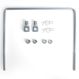 Cutetool M157573 Front Draft Rectangular Shape U-Bolt Kit Suitable for JohnD-eere Eztrak Z245/Z425/Z435/Z445 Mower Replace U-Bolt - M157573 M154140/Hexagonal Nut M12-14M7275/Life Arm Trunnion-M155218