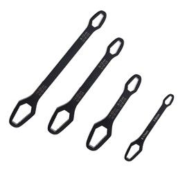 Saipe 4 Pieces Universal Multifunctional Wrenches set Adjustable Double-head Torx Wrench Self-tightening Spanner Hand Tools for 3mm-22mm Nuts