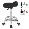 YEEZEE Saddle Stool Ergonomic- Comfortable Rolling Saddle Stool with Wide