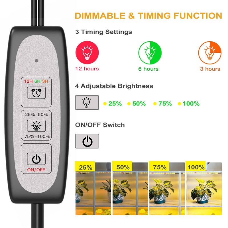 LED Grow Light for Indoor Plants, Grow Lights 80W Full