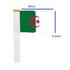 25 Packs Small Algeria Flags on Handheld Stick，Miniature Algerian Flag