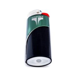 Kasher Classic Multi-Tool Lighter Case with Lighter - Lightweight, Durable Construction, Portable - Stainless Steel - Versatile Usage as Cutter for Opening Packages & More - Green