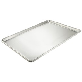 Winco Commercial-Grade Stainless Steel Sheet Pan, Open Bead, 20 Gauge, 2/3 Size