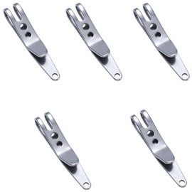 Pocket Bag Suspension Clip 5PCS Stainless Steel Bag Waist Belt Hanging Clips Mini Metal Key Buckles Portable Pocket Clips Camping Outdoor Gadgets