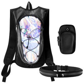 PANTIDE Cycling Hydration Backpack Set - Lightweight Festival Essential Water Bag Kits with Armband Phone Holder Waist Bag Women Man kid Water Backpack for Outdoor Running Climbing Hiking