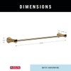 Delta Lahara (1-Pack) 18'' Towel Rack for Bathroom Champagne Bronze
