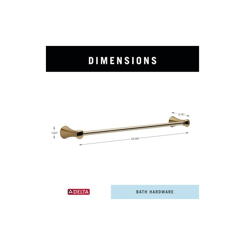 Delta Lahara (1-Pack) 18'' Towel Rack for Bathroom Champagne Bronze
