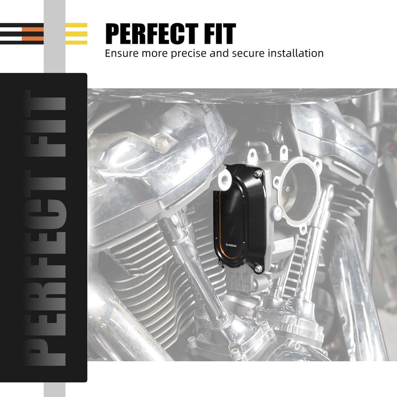 NICECNC Orange Throttle Body Side Cover for Large Gliders Throttle