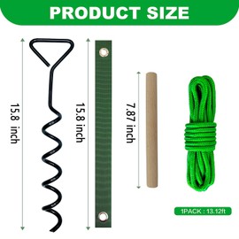 Tree Stakes and Supports for Leaning Trees,Spiral Tree Stake Kit Heavy Duty for Young Trees Straightening,Garden Metal Stakes for Resist Strong Winds Outdoor