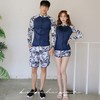 Women's Zip-Up Long-Sleeve Plus Size Rash Guard Beachwear Loose Fit Vacation Look cd6 L/Men's