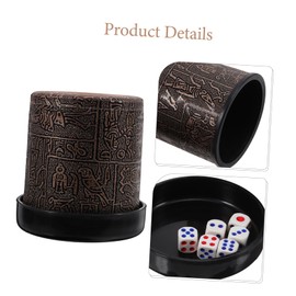 FRCOLOR 1 Set Dice Rolling Cup Plastic Dice Holder for Party Games Ktv Entertainment and Board Game Fun Capacity Lightweight Easy to Clean