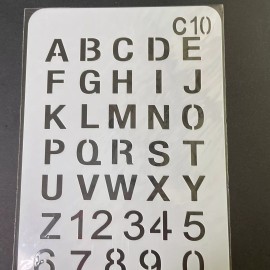 Unbranded Reusable Art Planner Stencil Alphabets Numbers Explanations  mq Mixed Media Supp