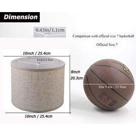 Wankaix lampshades Set of 2, Drum Lamp Shades Set of 2, Lamp Shades for Table Lamps Easy Assembly Required Lamps Shades Natural Linen Fabric (Nature Linen, 10"x10"x8")