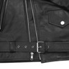 ZAPRIS Motorcycle Leather Jacket With Belt Motorbike Biker Classic Rider