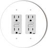 Island Gifting - Solid White Design - Round Double GFI